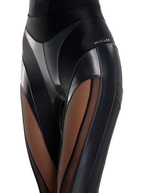 mugler sheer spiral leggings dupe